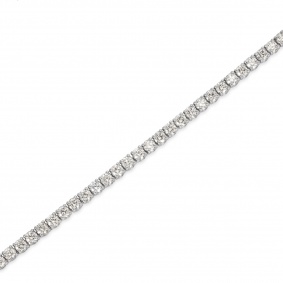 White Gold Diamond Tennis Bracelet 7.05ct TDW White Gold Diamond Tennis Bracelet 7.05ct TDW